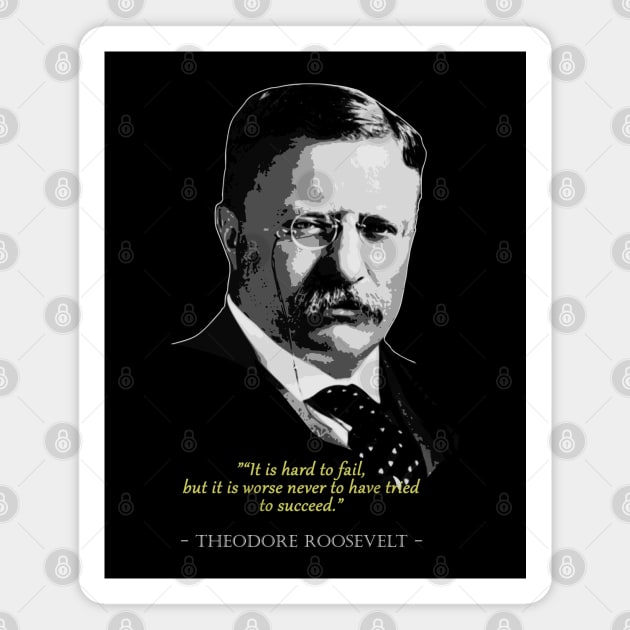 Theodore Roosevelt Quote Magnet by Nerd_art